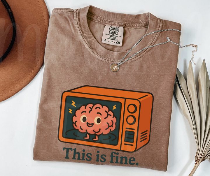 "This Is Fine" Sarcastic Design Unisex heavyweight t-shirt