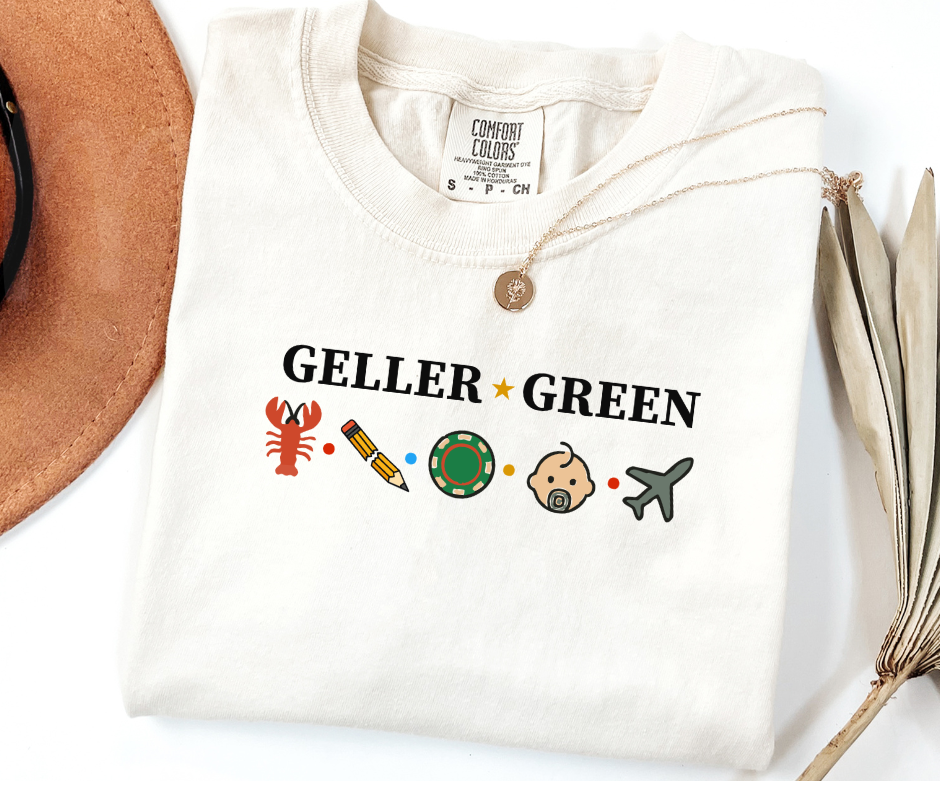 "Geller-Green" Sarcastic Design Friends Inspired Unisex heavyweight t-shirt