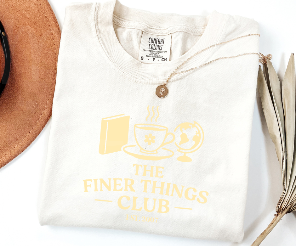 "The Finer Things Club" Sarcastic Design The Office Inspired Unisex heavyweight t-shirt