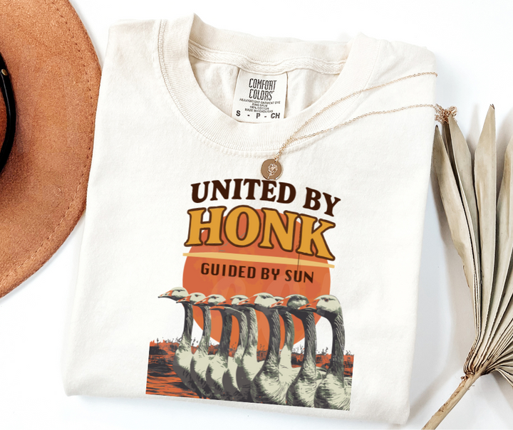 "United by Honk" Sarcastic Design Unisex heavyweight t-shirt