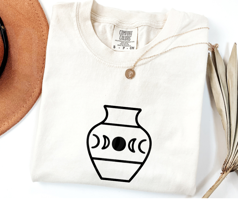 "Moon Vase" Funny Design Pottery Clay Hobby Inspired Unisex heavyweight t-shirt