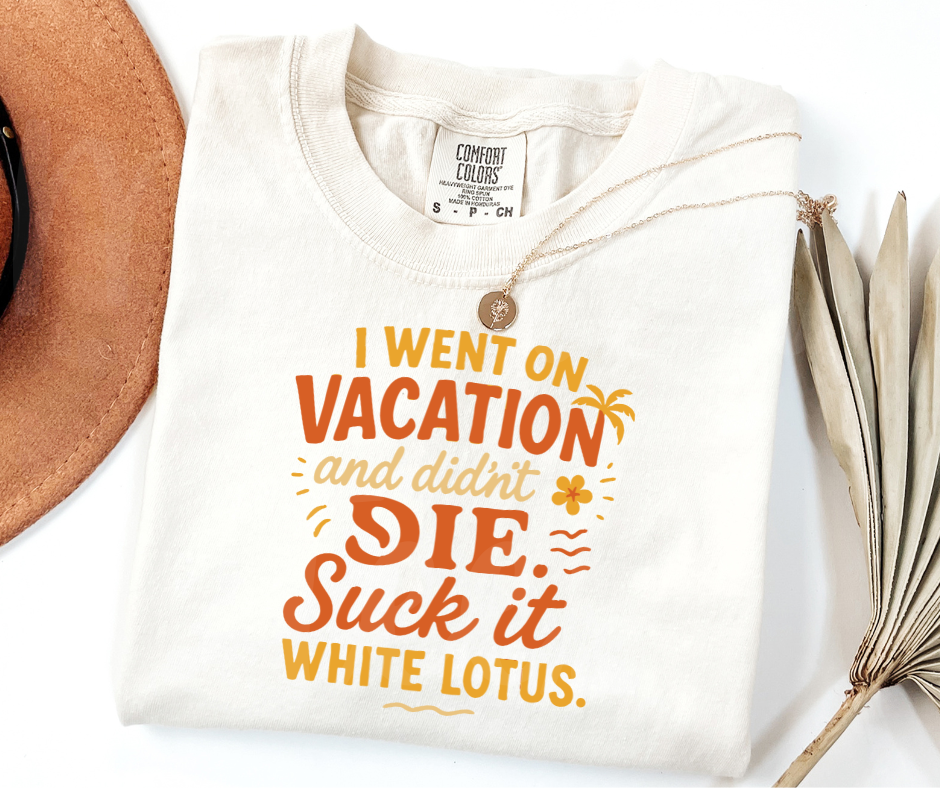 "White Lotus" Sarcastic Design Unisex heavyweight t-shirt