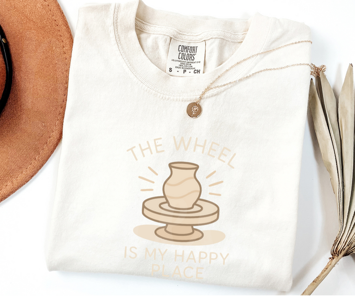 "Happy Place" Funny Design Pottery Clay Hobby Inspired Unisex heavyweight t-shirt
