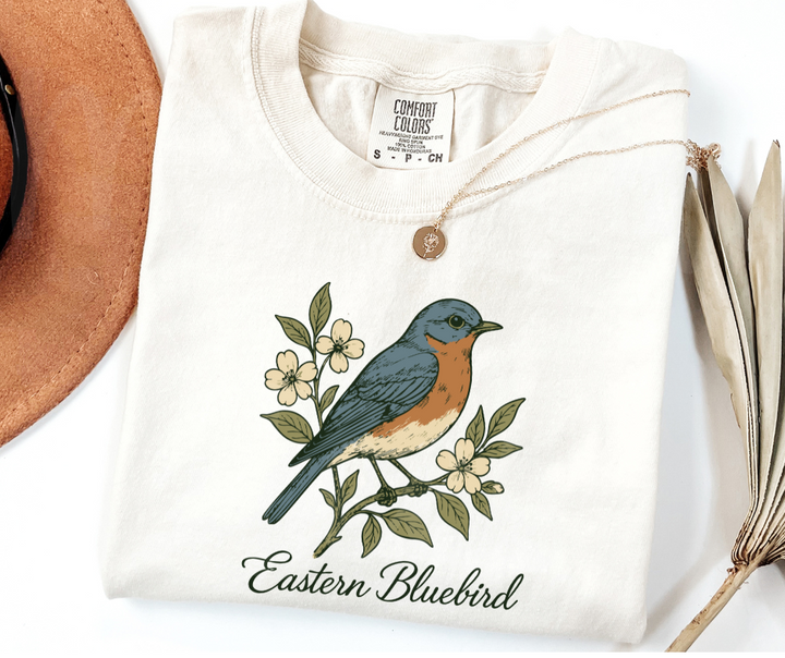 "Eastern Bluebird" Birdwatching Design Birds and Nature Inspired Unisex heavyweight t-shirt