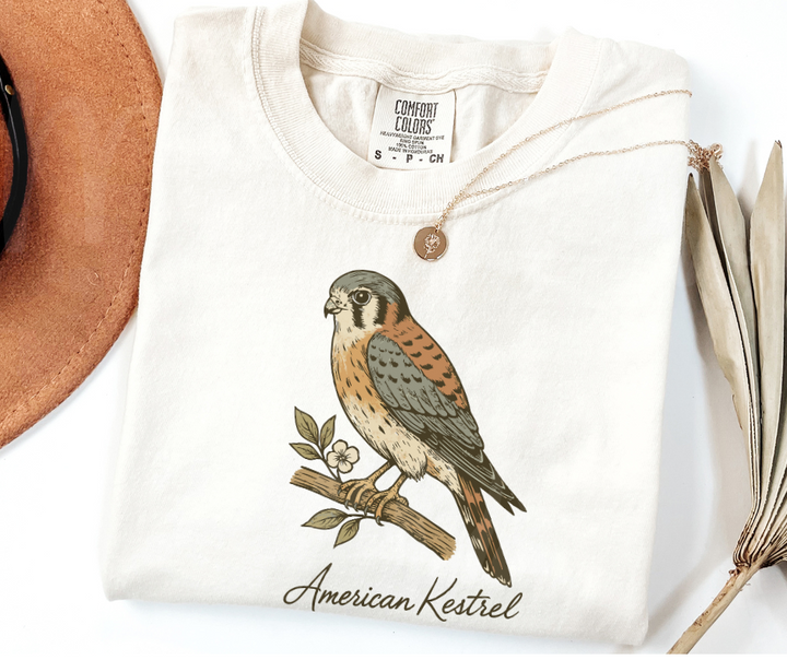 "American Kestrel" Birdwatching Design Birds and Nature Inspired Unisex heavyweight t-shirt