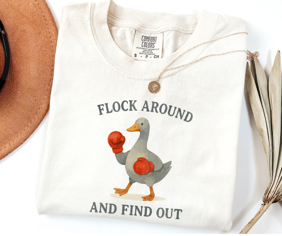 "Flock Around" Sarcastic Design Unisex heavyweight t-shirt