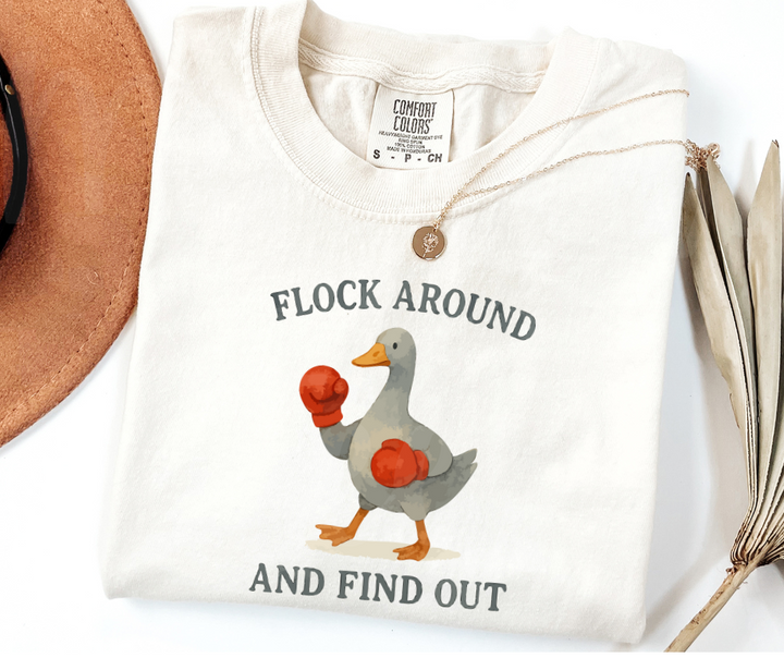 "Flock Around" Sarcastic Design Unisex heavyweight t-shirt