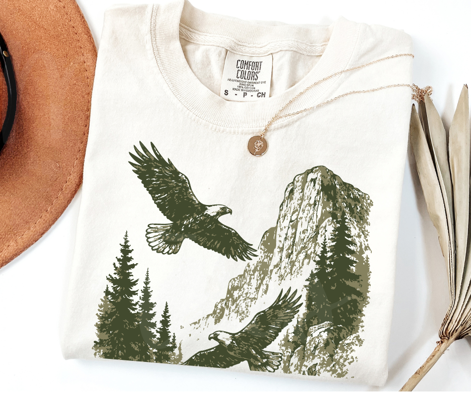 "Eagles" Birdwatching Design Birds and Nature Inspired Unisex heavyweight t-shirt