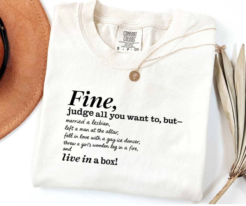 "Fine" Sarcastic Design Friends Inspired Unisex heavyweight t-shirt