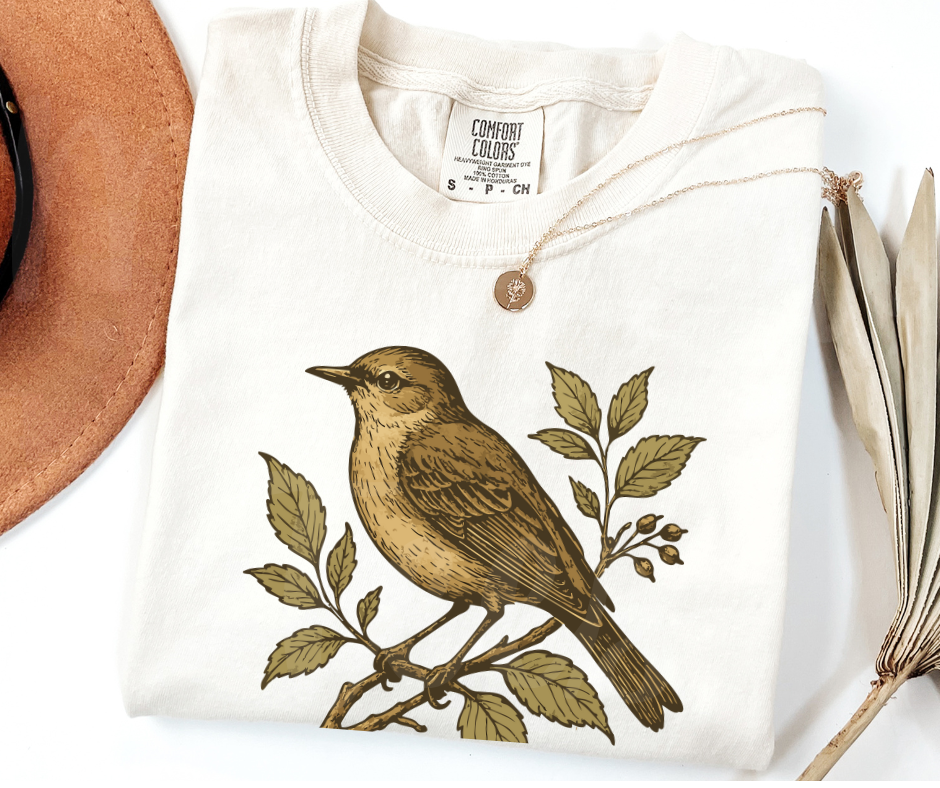 "Eternal Life" Birdwatching Design Birds and Nature Inspired Unisex heavyweight t-shirt