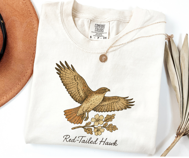 "Red-Tailed Hawk" Birdwatching Design Birds and Nature Inspired Unisex heavyweight t-shirt