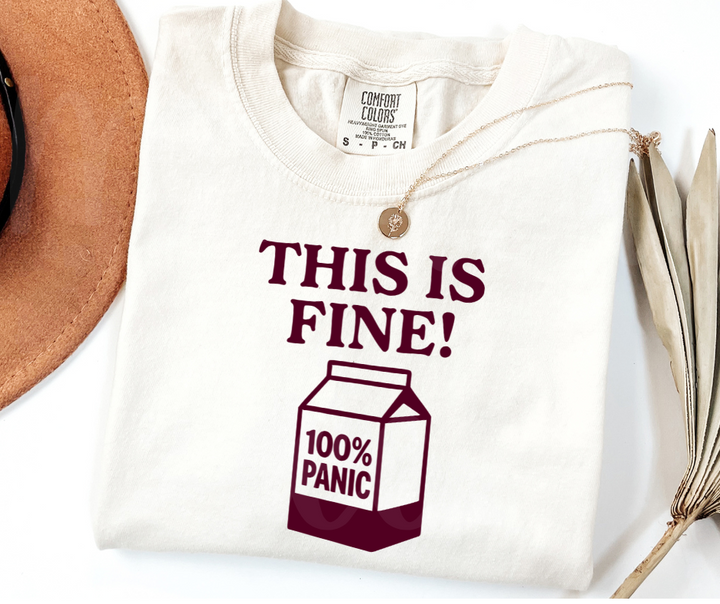 "This Is Fine" Sarcastic Design Unisex heavyweight t-shirt