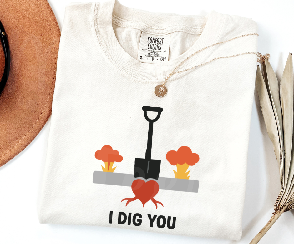 "I Dig You" Funny Plant Lover Tee Design Unisex heavyweight t-shirt