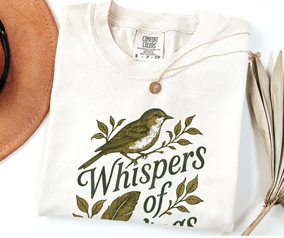 "Whispers of the Wings" Birdwatching Design Birds and Nature Inspired Unisex heavyweight t-shirt