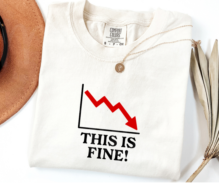 "This Is Fine" Sarcastic Design Unisex heavyweight t-shirt