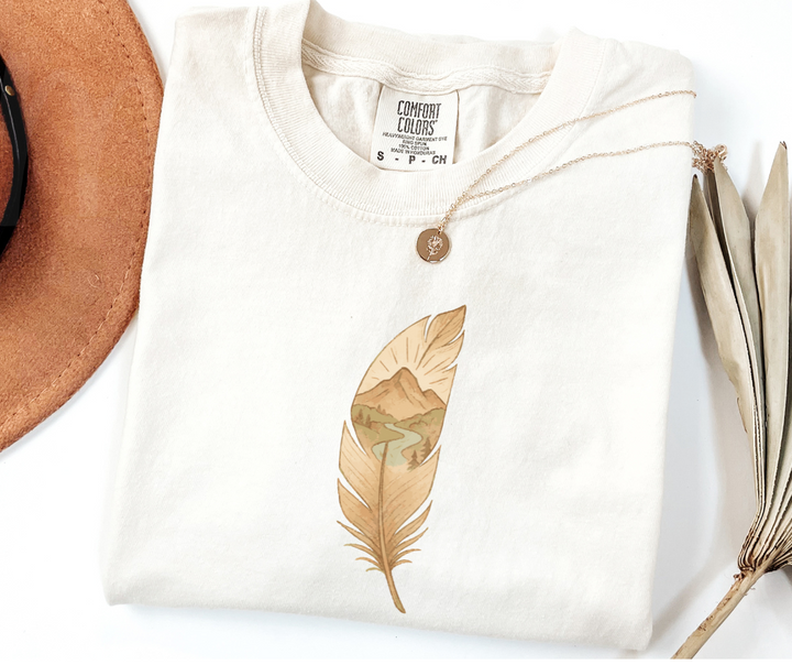 "The Feather" Birdwatching Design Birds and Nature Inspired Unisex heavyweight t-shirt