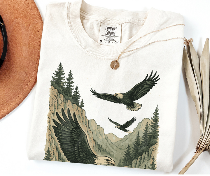 "Eagles" Birdwatching Design Birds and Nature Inspired Unisex heavyweight t-shirt