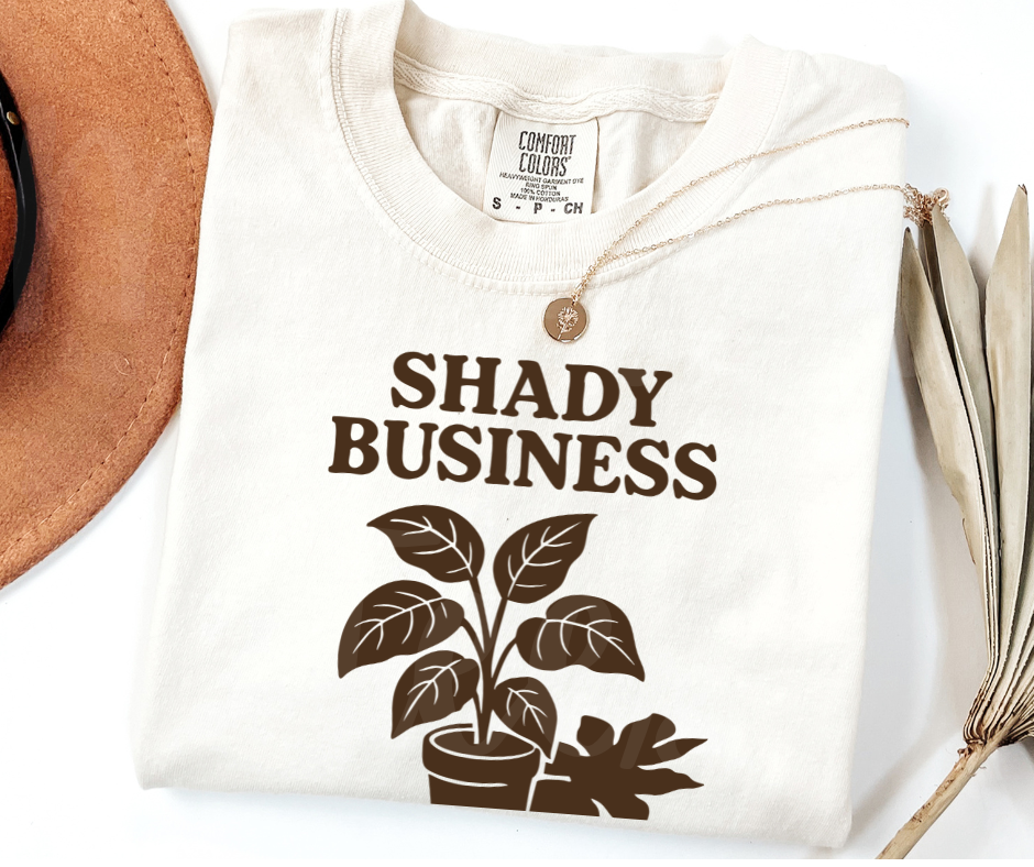 "Shady Business" Funny Plant Lover Tee Design Unisex heavyweight t-shirt