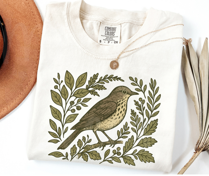 "Swainson's Thrush" Birdwatching Design Birds and Nature Inspired Unisex heavyweight t-shirt