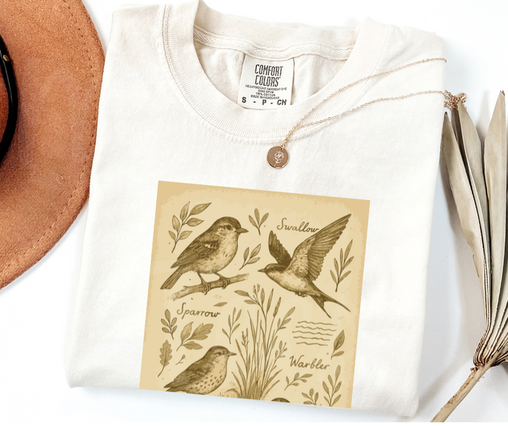 "Birdwatching Notebook" Birdwatching Design Birds and Nature Inspired Unisex heavyweight t-shirt