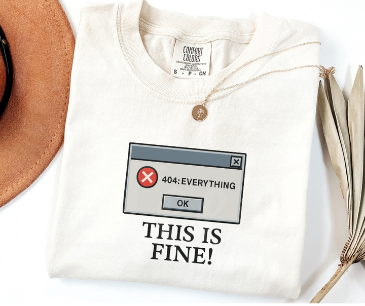 "This Is Fine" Sarcastic Design Unisex heavyweight t-shirt