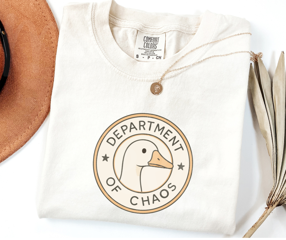 "Department of Chaos" Sarcastic Design Unisex heavyweight t-shirt