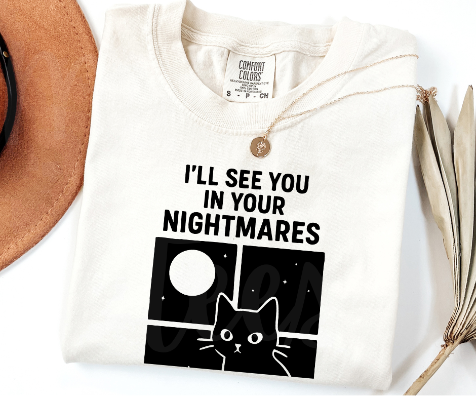 "I'll See You" Sarcastic Cat Design Unisex heavyweight t-shirt