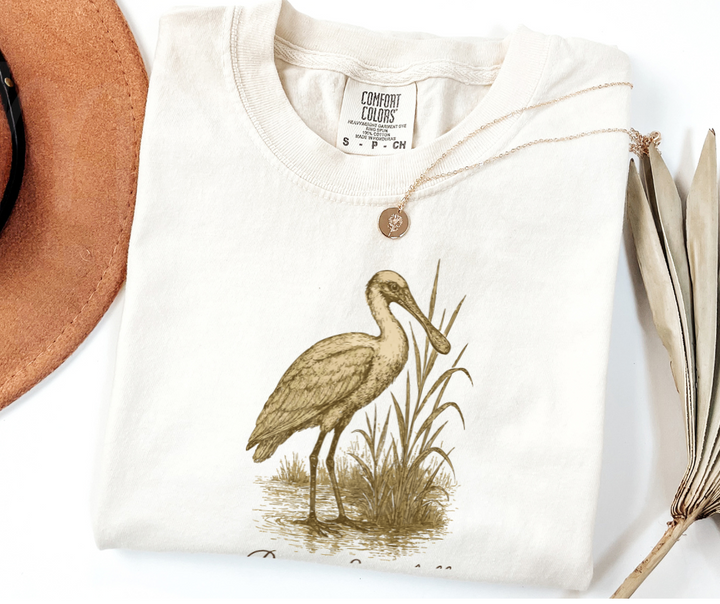 "Roseate Spoonbill" Birdwatching Design Birds and Nature Inspired Unisex heavyweight t-shirt