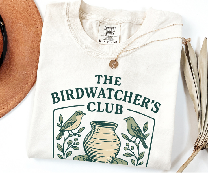 "The Birdwatcher's Club" Birdwatching Design Birds and Nature Inspired Unisex heavyweight t-shirt