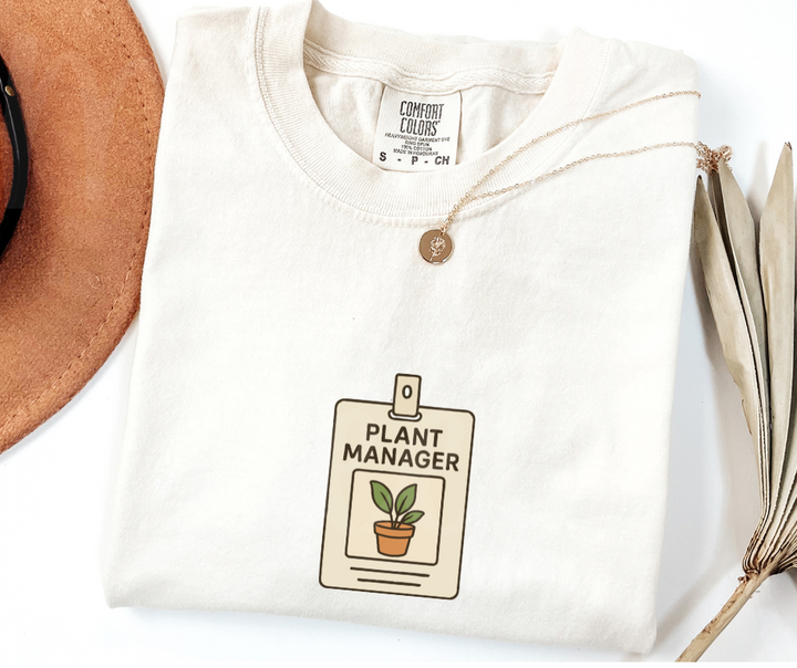 "Plant Manager" Funny Plant Lover Tee Design Unisex heavyweight t-shirt