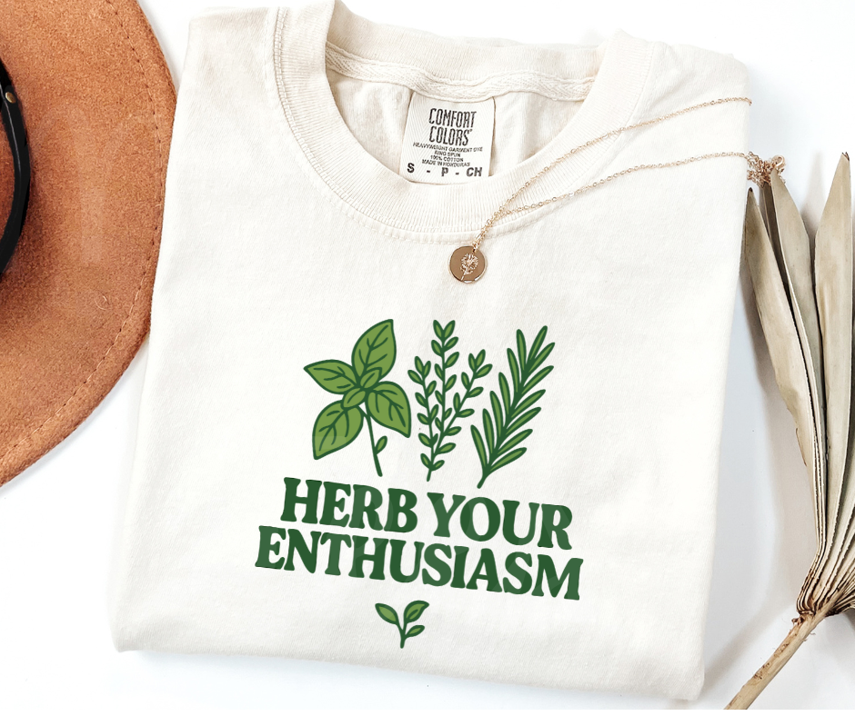"Herb Your Enthusiasm" Funny Plant Lover Tee Design Unisex heavyweight t-shirt