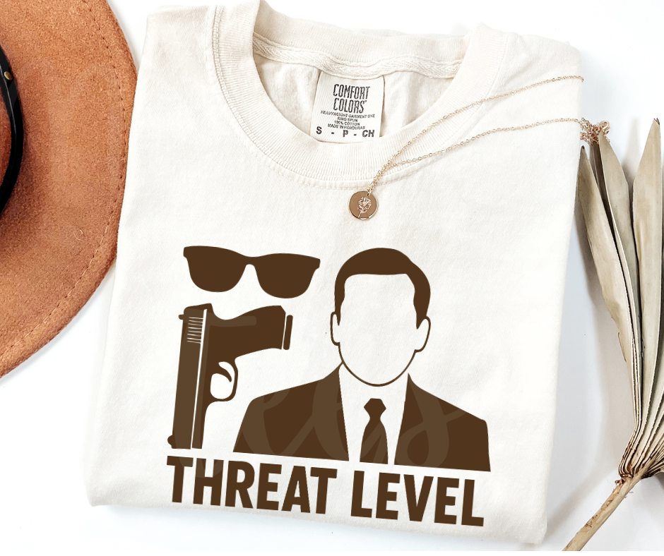 "Threat Level Midnight" Sarcastic Design The Office Inspired Unisex heavyweight t-shirt