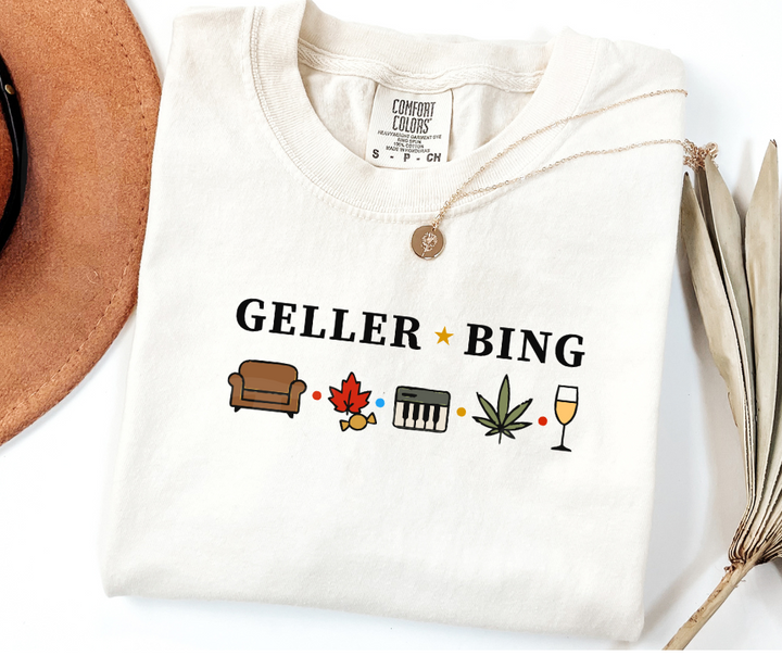 "Geller- Bing" Sarcastic Design Friends Inspired Unisex heavyweight t-shirt