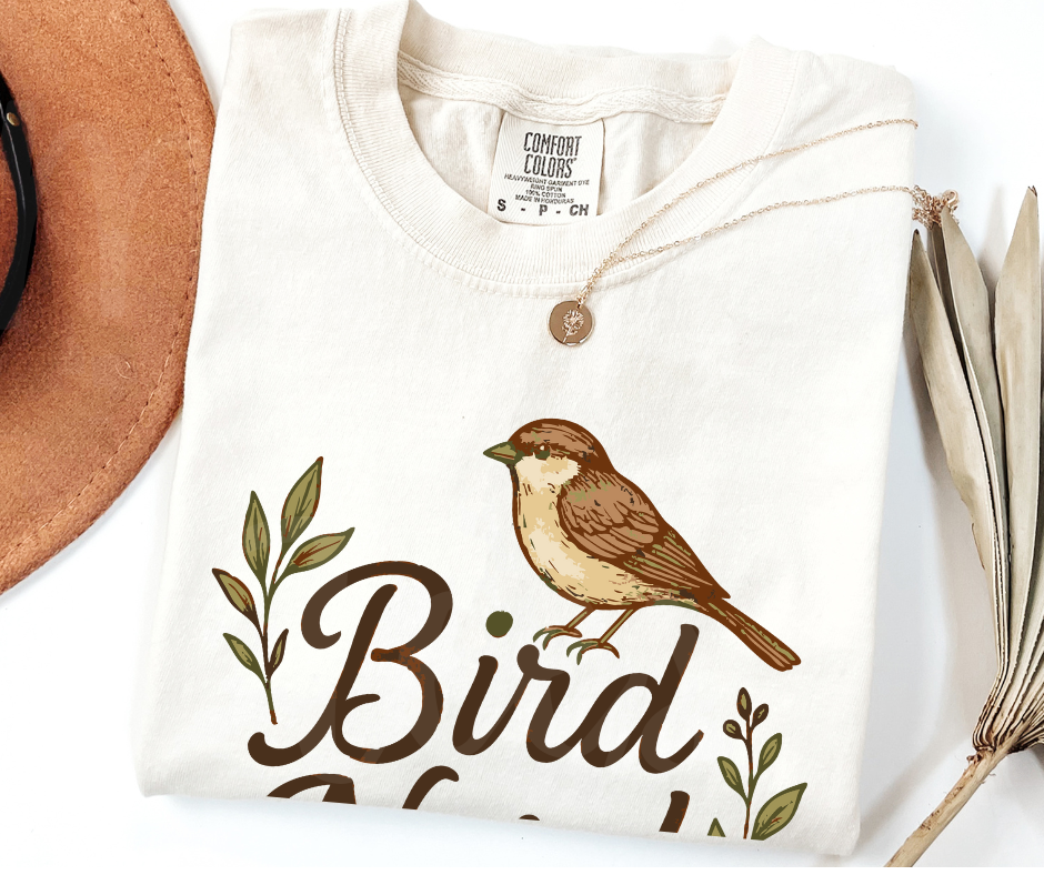 "Bird Nerd" Birdwatching Design Birds and Nature Inspired Unisex heavyweight t-shirt