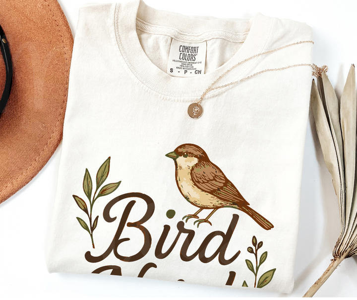 "Bird Nerd" Birdwatching Design Birds and Nature Inspired Unisex heavyweight t-shirt