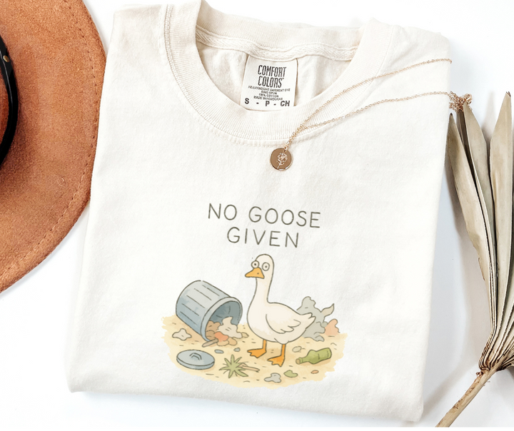 "No Goose Given" Sarcastic Design Unisex heavyweight t-shirt