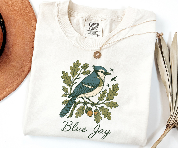 "Blue jay" Birdwatching Design Birds and Nature Inspired Unisex heavyweight t-shirt