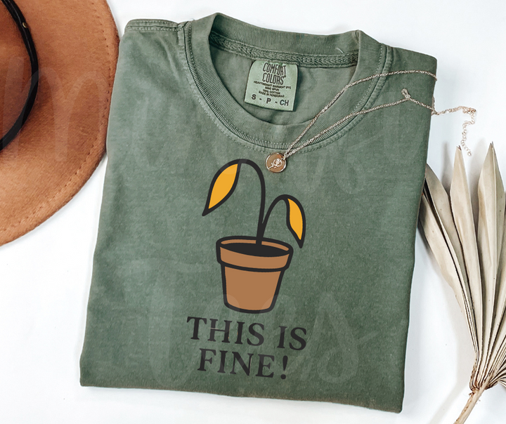 "This Is Fine" Sarcastic Design Unisex heavyweight t-shirt