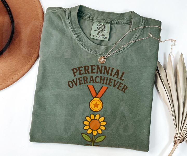 "Perennial Overachiever" Funny Plant Lover Tee Design Unisex heavyweight t-shirt