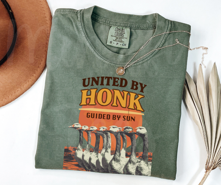 "United by Honk" Sarcastic Design Unisex heavyweight t-shirt