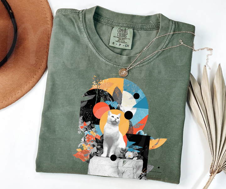 "Abstract Thoughts" Sarcastic Cat Design Unisex heavyweight t-shirt
