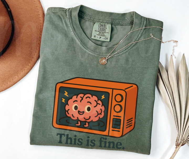 "This Is Fine" Sarcastic Design Unisex heavyweight t-shirt