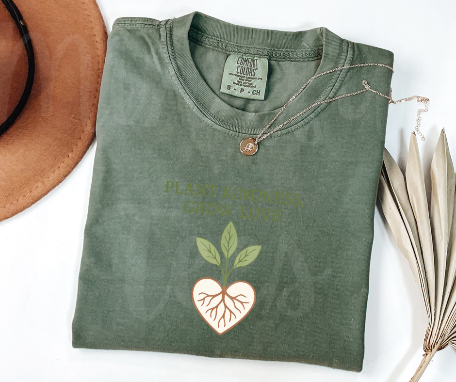 "Plant Kindness" Funny Plant Lover Tee Design Unisex heavyweight t-shirt