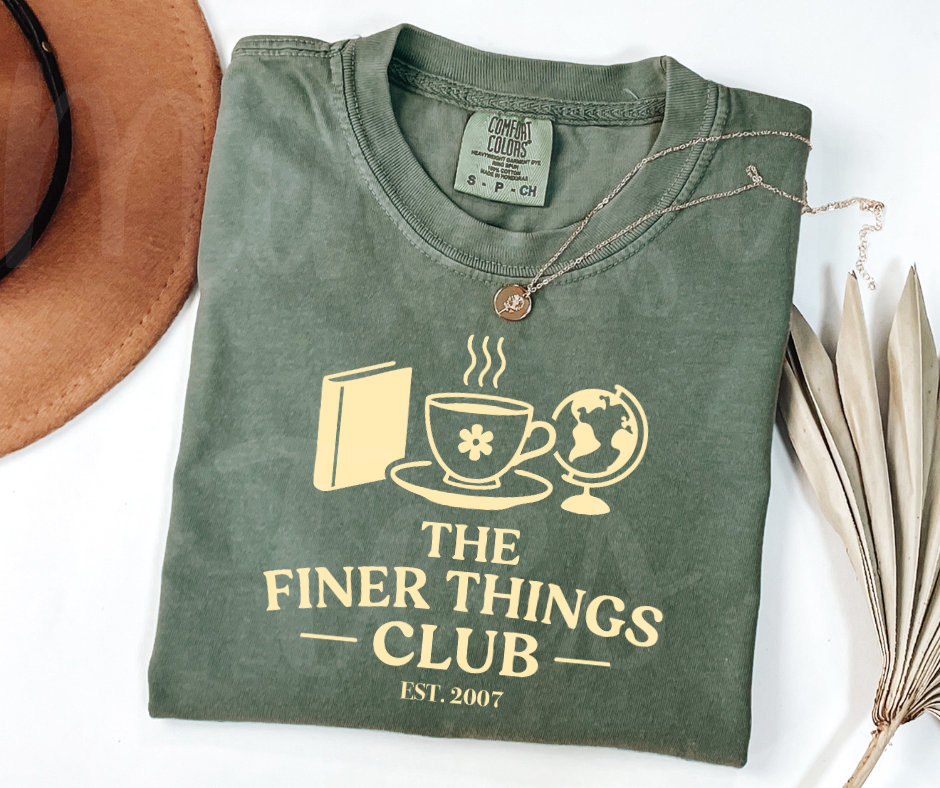 "The Finer Things Club" Sarcastic Design The Office Inspired Unisex heavyweight t-shirt