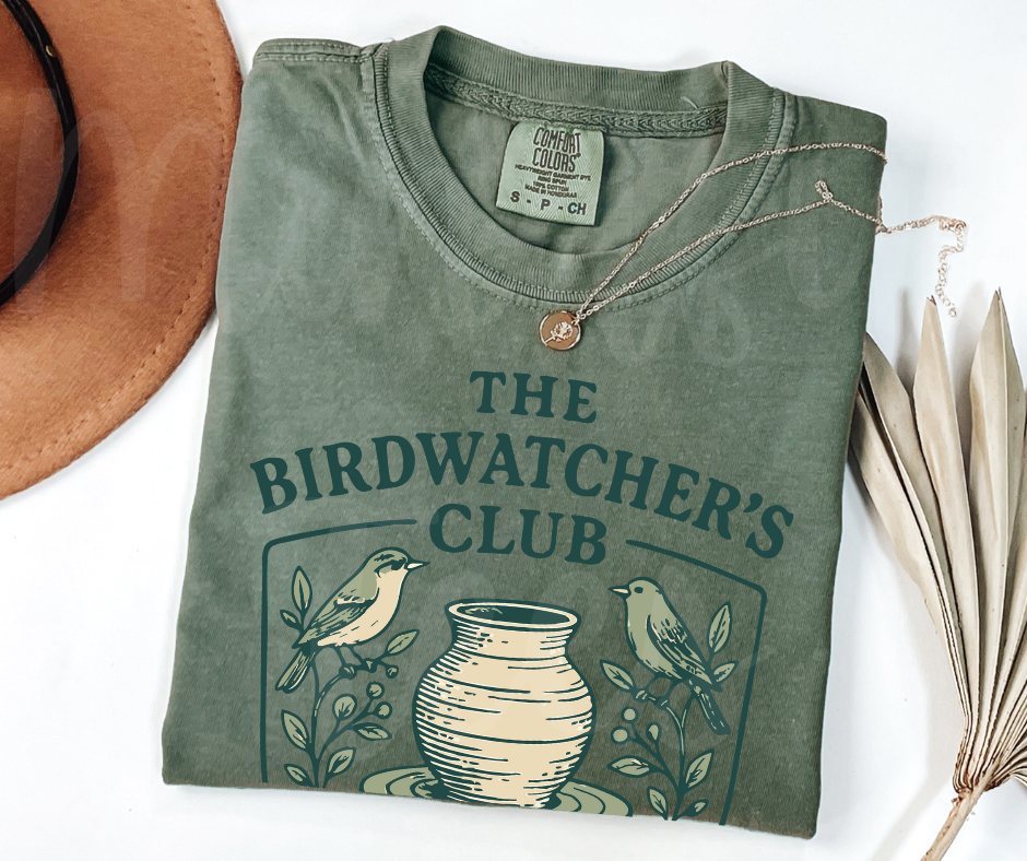 "The Birdwatcher's Club" Birdwatching Design Birds and Nature Inspired Unisex heavyweight t-shirt