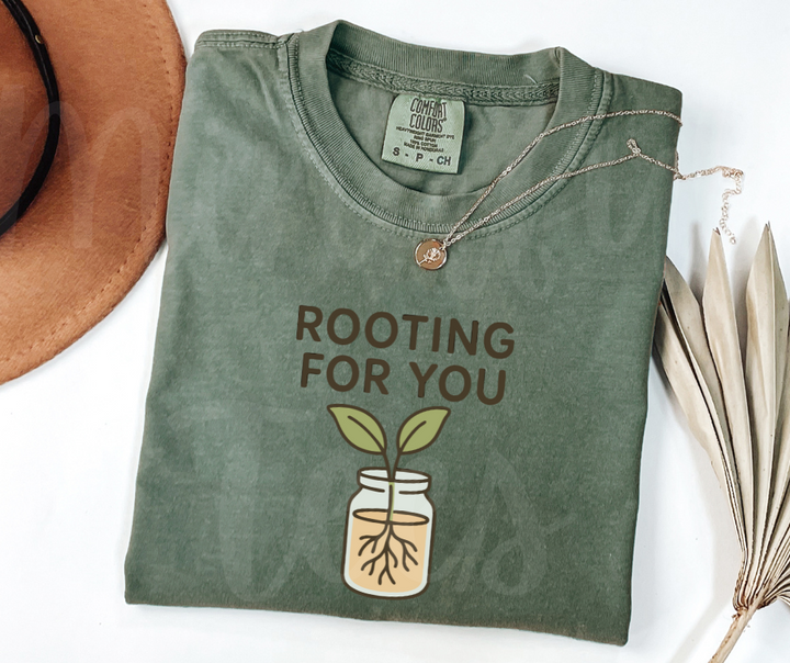 "Rooting For You" Funny Plant Lover Tee Design Unisex heavyweight t-shirt