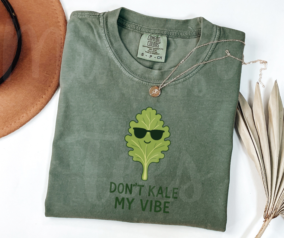 "Don't Kale My Vibe" Funny Plant Lover Tee Design Unisex heavyweight t-shirt
