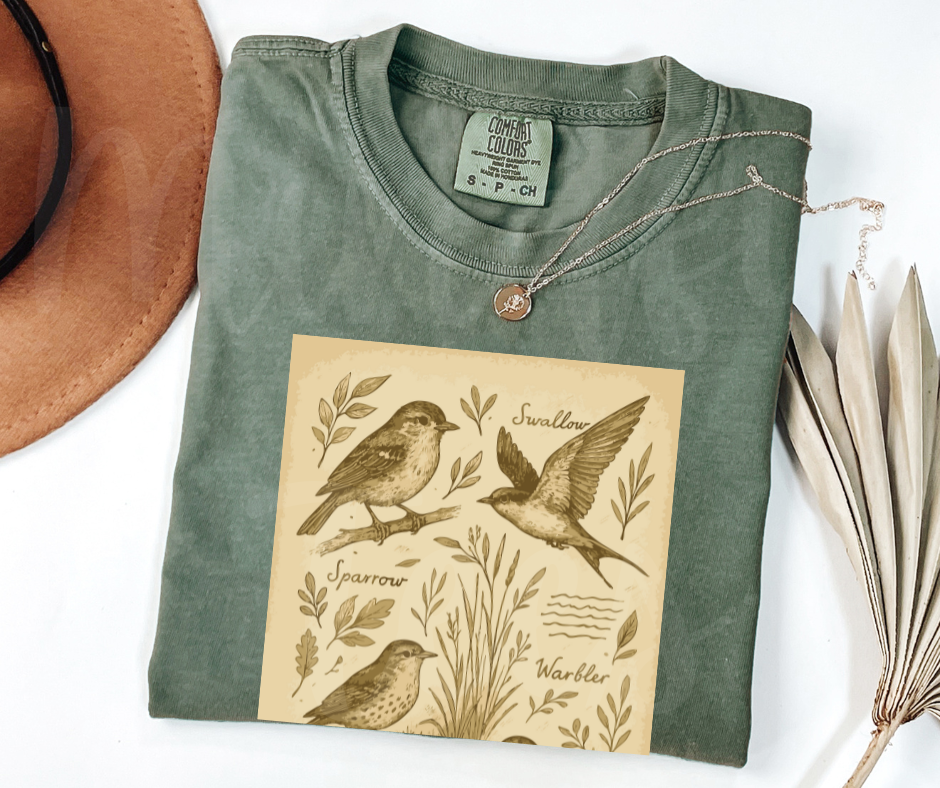 "Birdwatching Notebook" Birdwatching Design Birds and Nature Inspired Unisex heavyweight t-shirt