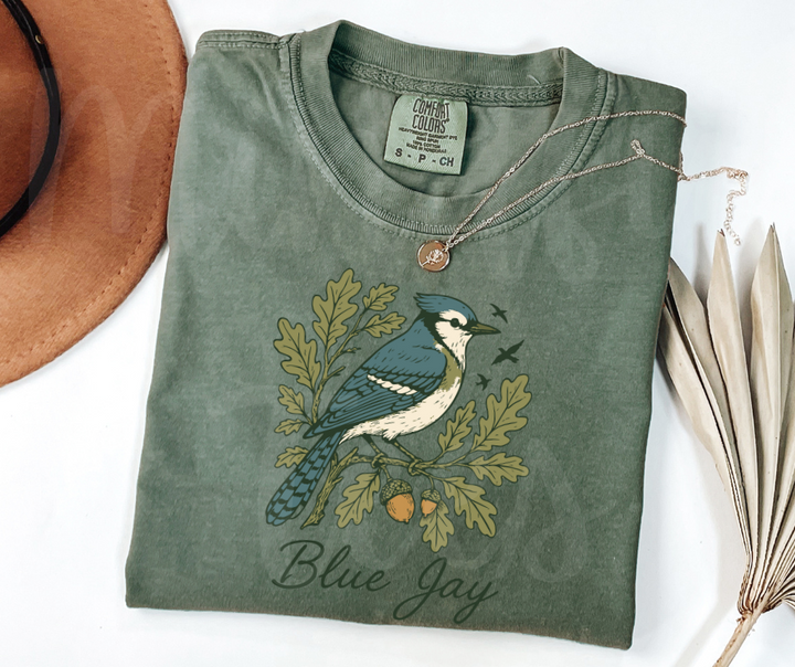 "Blue jay" Birdwatching Design Birds and Nature Inspired Unisex heavyweight t-shirt