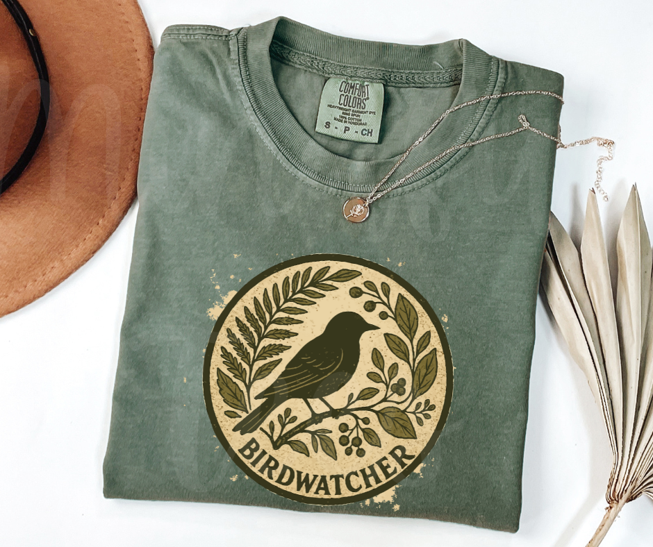 "Birdwatcher" Birdwatching Design Birds and Nature Inspired Unisex heavyweight t-shirt
